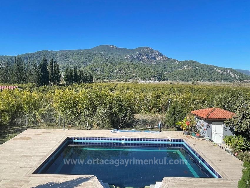 4+2 Villa For Sale On A 6000M2 Plot In Dalyan Gülpınar
