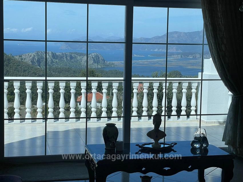 Vip Villa For Sale In Gökbel, On A 5000M2 Plot With Full Sea View.