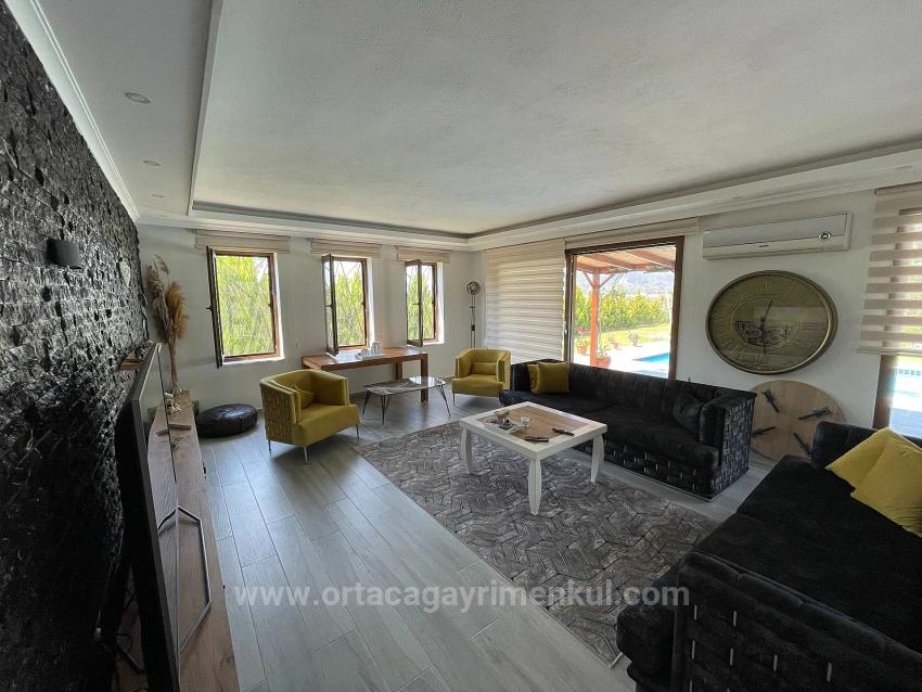 Luxury 4+1 Villa For Sale On A 7000M2 Plot With Dalyan Iztuzu Beach View