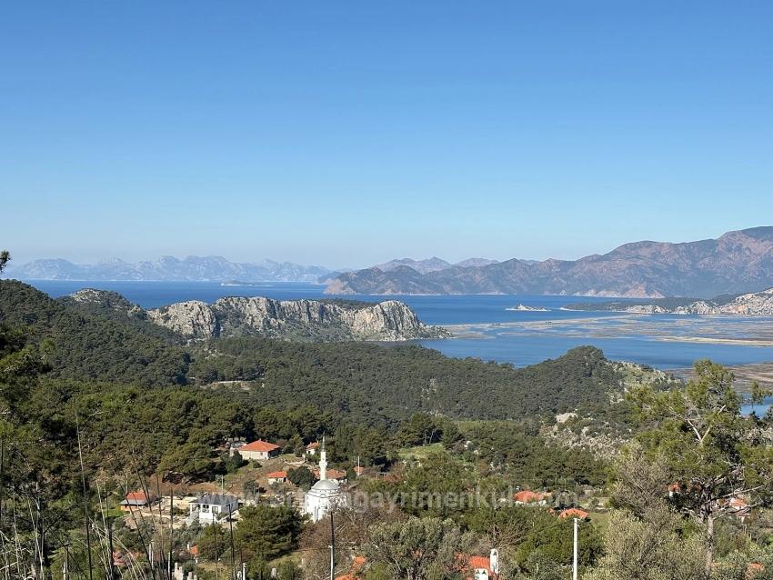 Продается Земельный Участок Площадью 1000 М2 С Видом На Море В Жилом Районе Деревни Гёкбель.